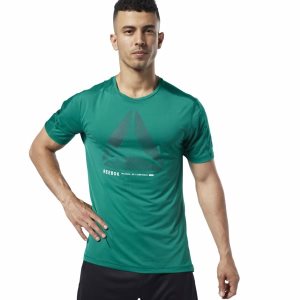 Koszulki Męskie Reebok One Series Training ACTIVCHILL Move Zielone PL 61JHLIU